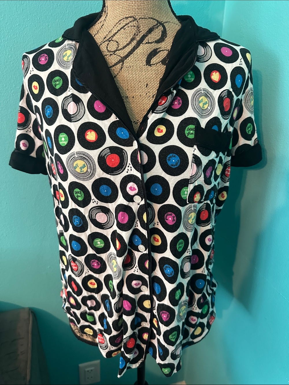 Kate Spade New York Button Down Pajama Top L